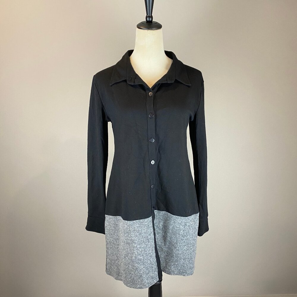 Kokomarina by Antoine Coelenbier Tunic Shirt Women's Size M* Gray Black